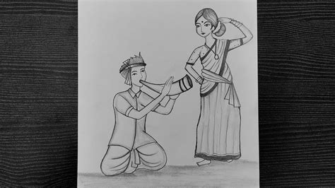 pencil bihu drawing